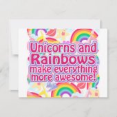 Unicorns and Rainbows (Front)