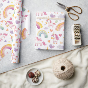 Unicorns and Rainbows Baby Gift  Wrapping Paper