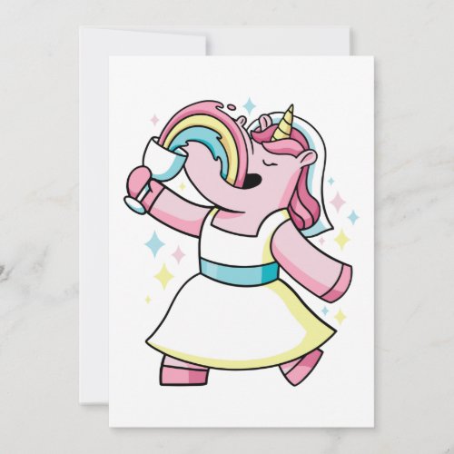 unicorns and rainbows invitation