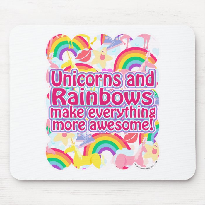 Unicorns and Rainbows Mouse Pad