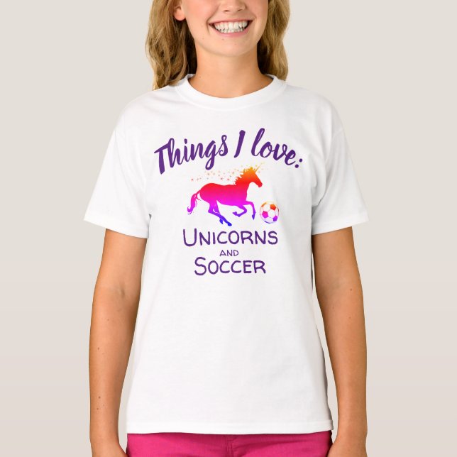 Unicorns and Soccer T-Shirt (Front)