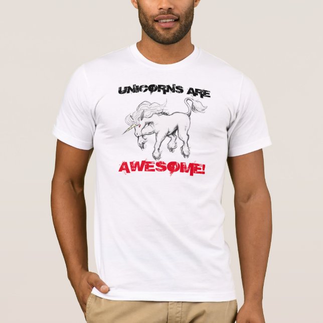 Unicorns Are Awesome T-Shirt (Front)