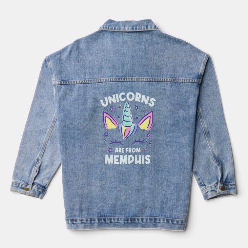 Unicorns Are From Memphis Tennessee Birthday Tn Bd Denim Jacket