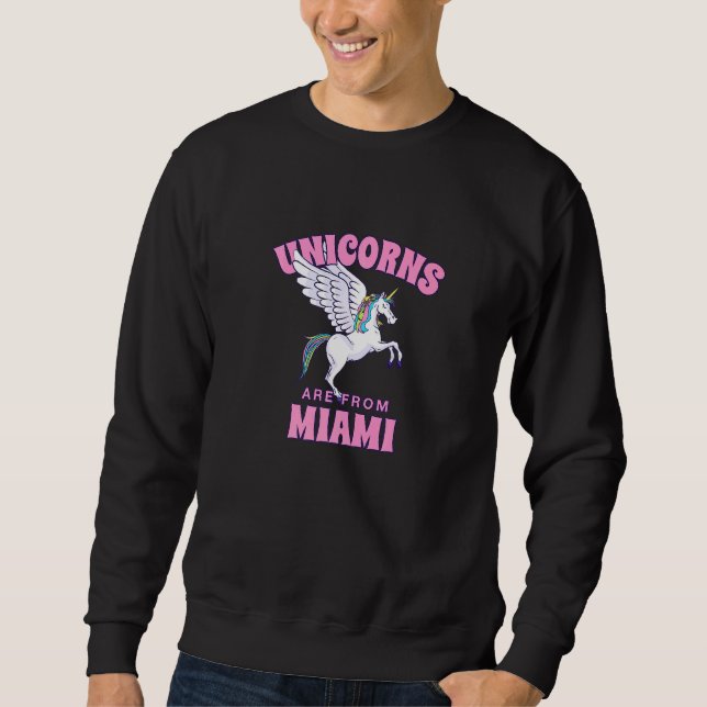 Unicorns Are From Miami Florida Friends Fl Buddy H Sweatshirt (Front)