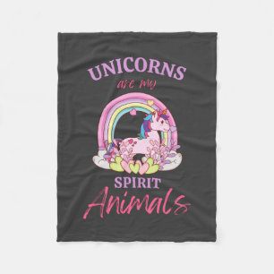  Unicorns Are My Spirit Animals    Fleece Blanket