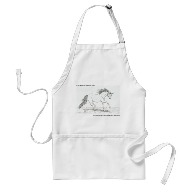 Unicorns Are Real Adult Apron (Front)