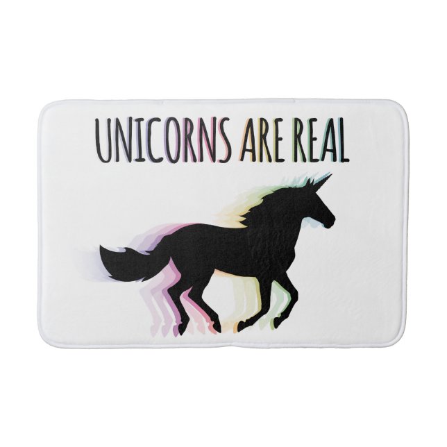 Unicorns are Real Bath Mat (Front)