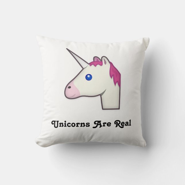 Unicorns Are Real Throw Pillow! Pillow (Front)