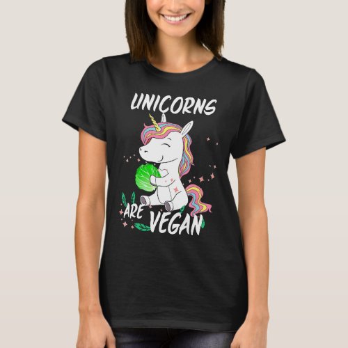 Unicorns Are Vegan Veggie Tee Men Women Kids Girls