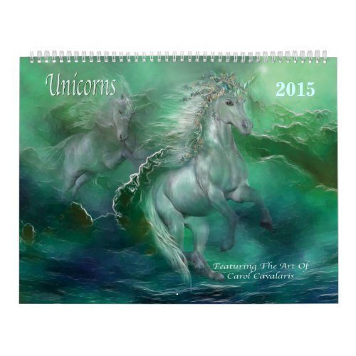 Unicorns Art Calendar 2015