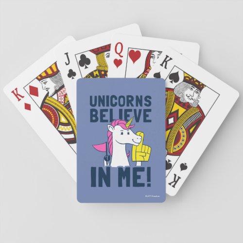 Unicorns Believe In Me Poker Cards