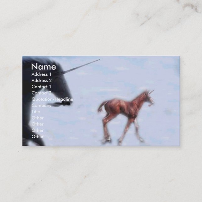 Unicorns Business Card (Front)