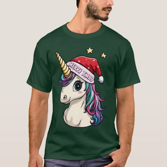 Unicorns Christmas girl T-Shirt (Front)