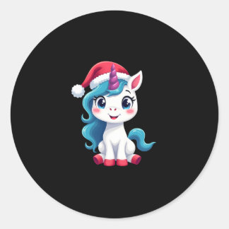 Unicorns Christmas_Santa Claus Unicorn Tank Top (1 Classic Round Sticker