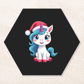 Unicorns Christmas_Santa Claus Unicorn Tank Top (1 Paper Coaster