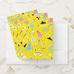 Unicorns Dinosaurs and More  Pocket Folder