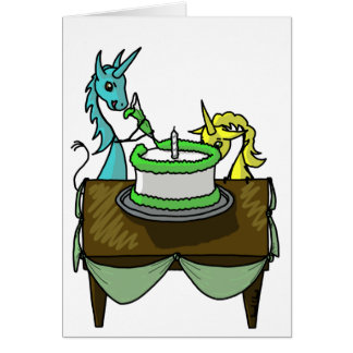 Unicorns Icing a Cake Cards