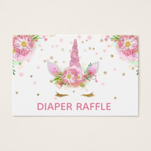 Unicorns in Bloom Diaper Raffle (Front)