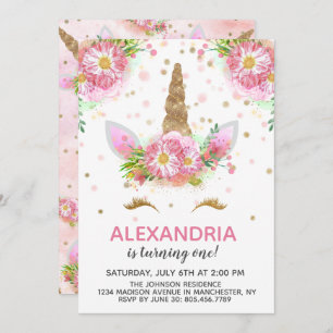 Unicorns in Bloom Invitation