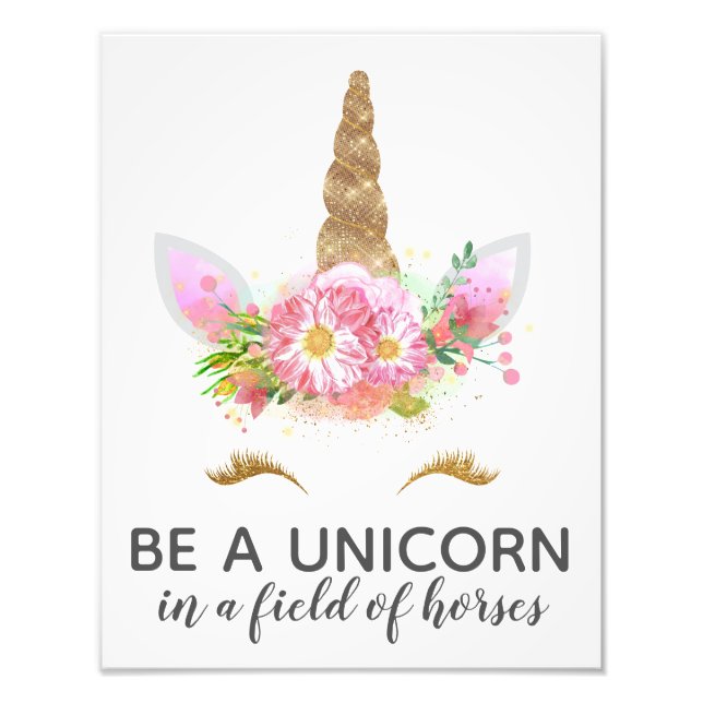 Unicorns in Bloom Photo Print (Front)