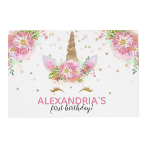 Unicorns in Bloom Placemat