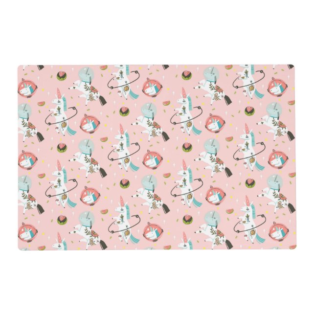 Unicorns In Space Pattern Placemat (Front)