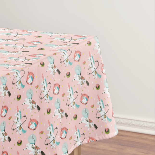 Unicorns In Space Pattern Tablecloth (In Situ)