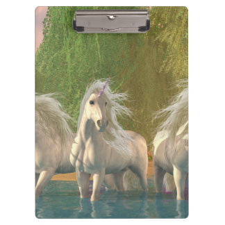 Unicorns in the lake clipboard