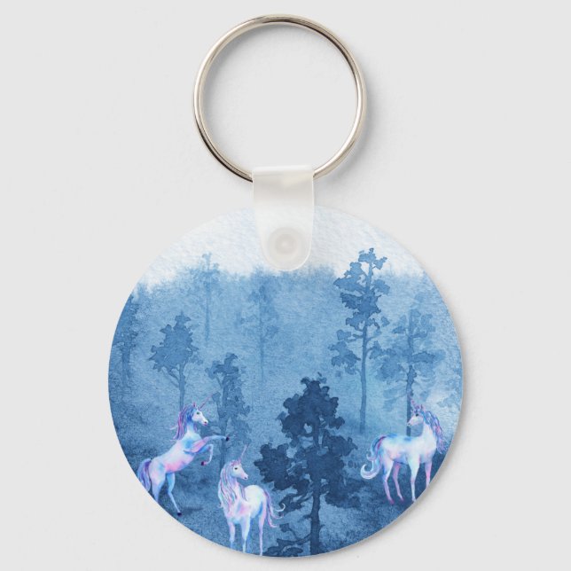 Unicorns in the mist keychain (Front)