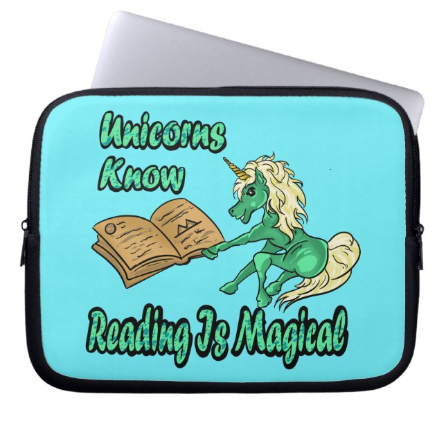 Unicorns Know Reading Is Magical Book Sleeve (Front)