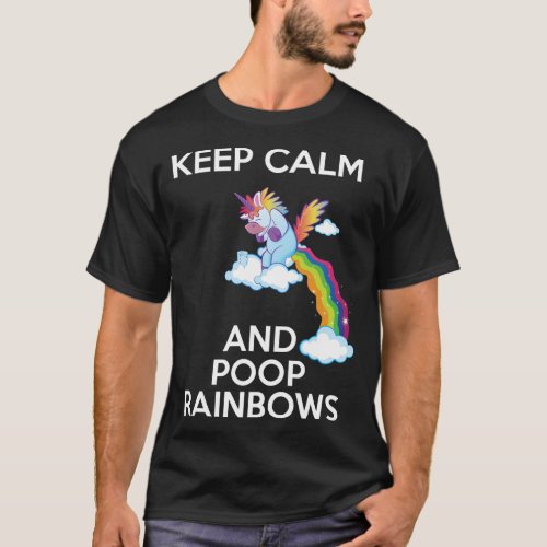 Unicorns Lover Gift Funny Rainbow Pooping Unicorn T_Shirt