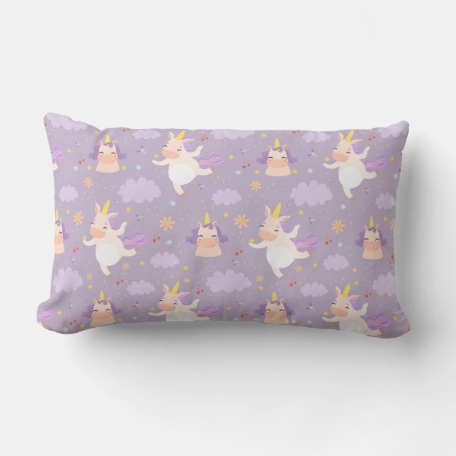 Unicorns Lumbar Pillow (Front)