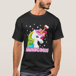 Unicorns Nanacorn Wine Unicorn  Humor T-Shirt