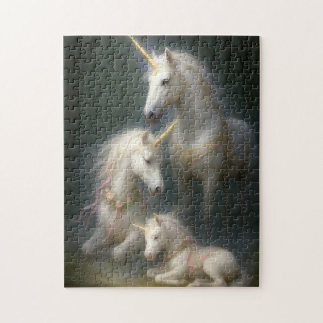 Unicorns newborn baby jigsaw puzzle (Vertical)