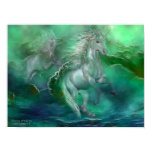 Unicorns Of The Sea Art Poster/Print Poster