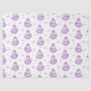  Unicorns on Planets Magical Space Pattern  Tissue Paper