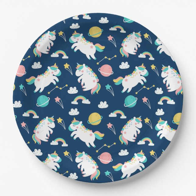 Unicorns Paper Plate (Front)