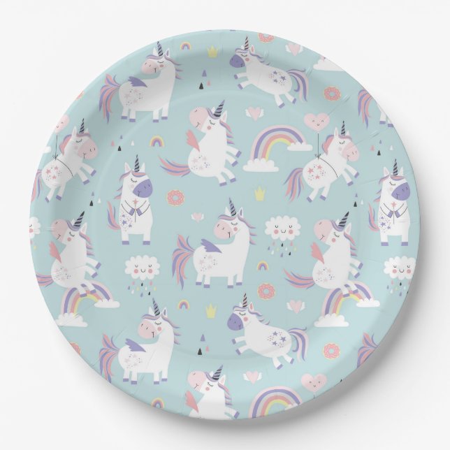 Unicorns Paper Plate (Front)