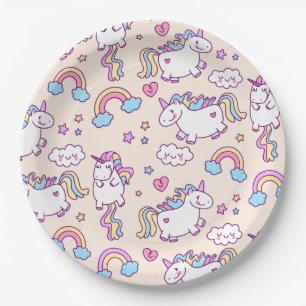 Unicorns Paper Plates