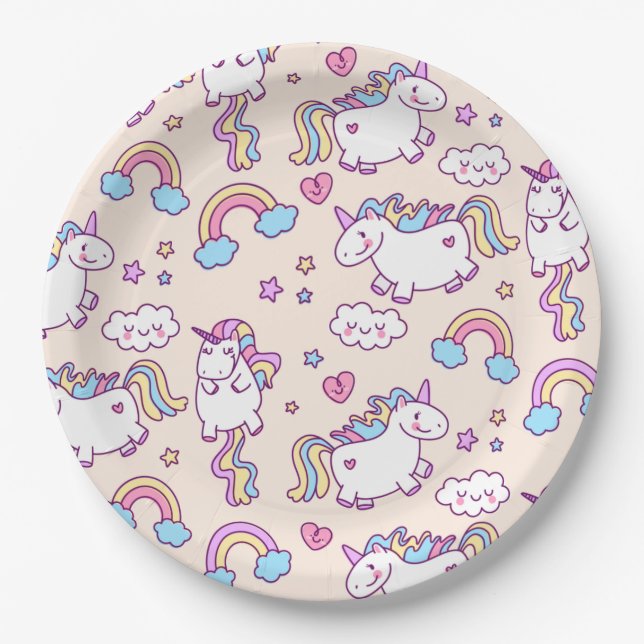 Unicorns Paper Plates (Front)