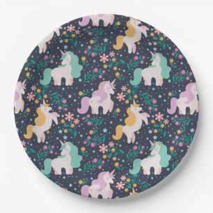 Unicorns Paper Plates
