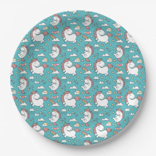 Unicorns Paper Plates