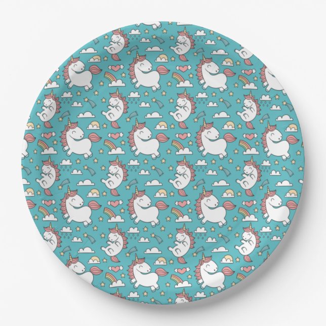 Unicorns Paper Plates (Front)