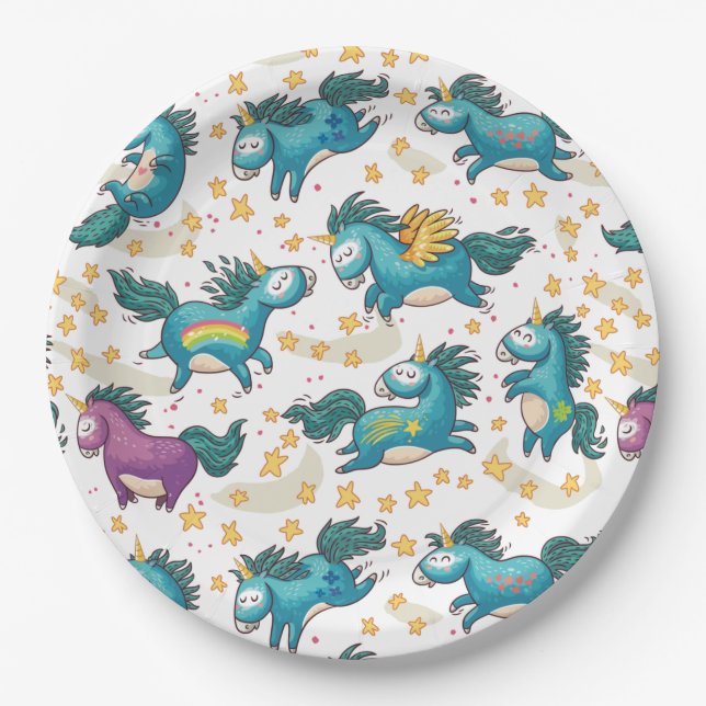 Unicorns Paper Plates (Front)
