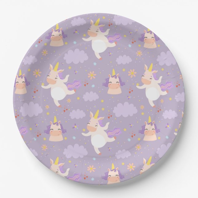Unicorns Paper Plates (Front)