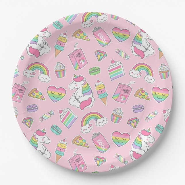 Unicorns Paper Plates (Front)