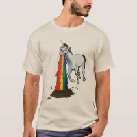 unicorn puking rainbow shirt