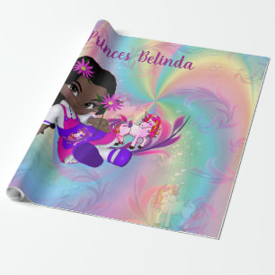 Unicorns, Rainbow spirals for cutie-pie girls. Wrapping Paper