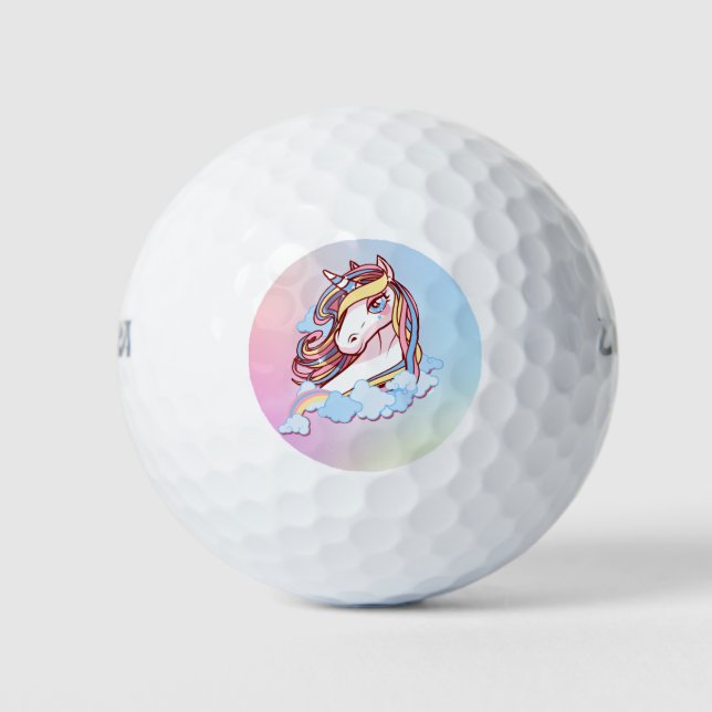 Unicorns & Rainbows Golf Balls (Front)