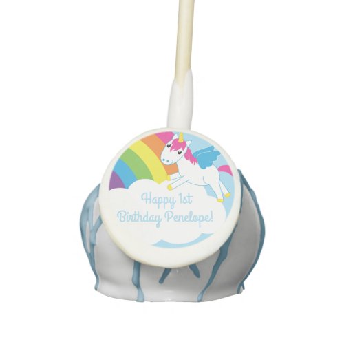 Unicorns  Rainbows Kids Birthday Party Cute Cake Pops